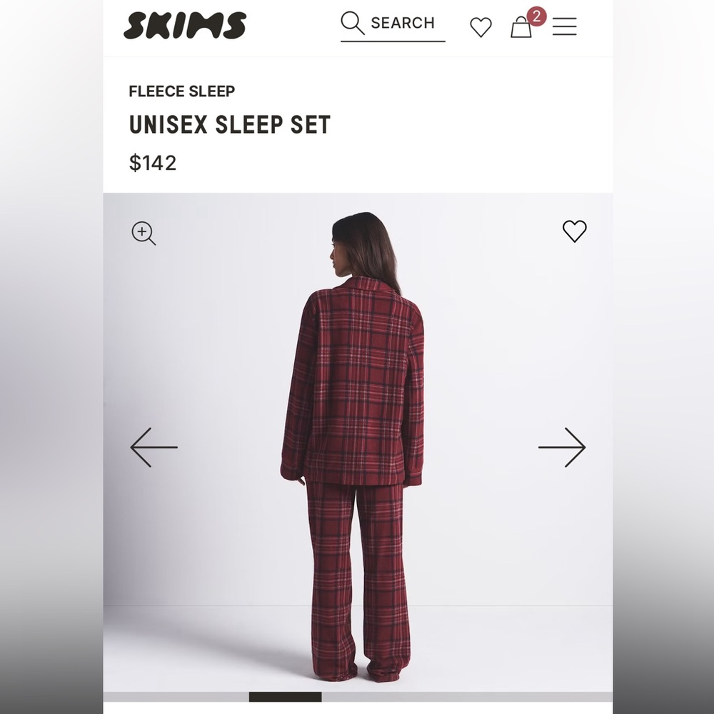 SKIMS Unisex Fleece Pajama Set (S & M)